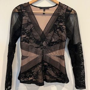 XXS BCBG going out shirt - black